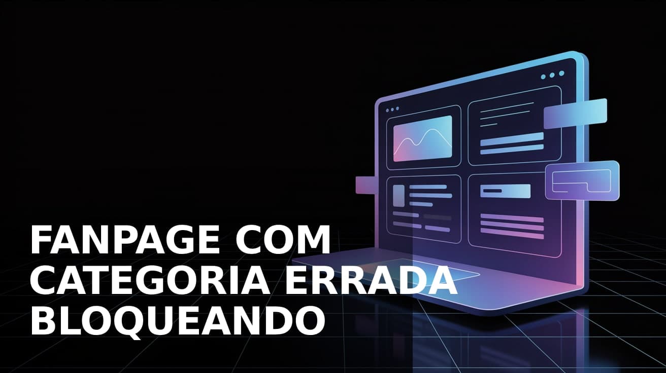 Fanpage com categoria errada bloqueando anúncio: diagnóstico e correção