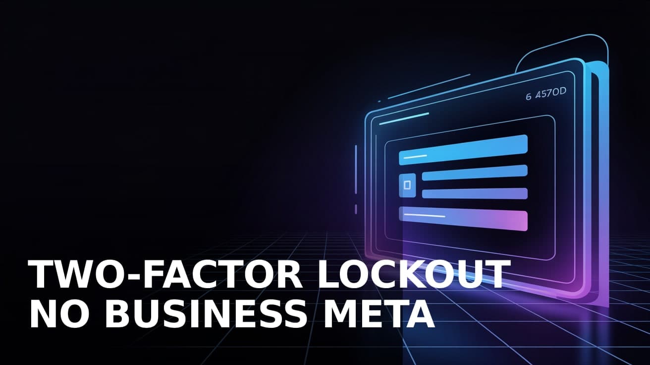 Two-factor lockout no Business Meta: como recuperar acesso em até 72h